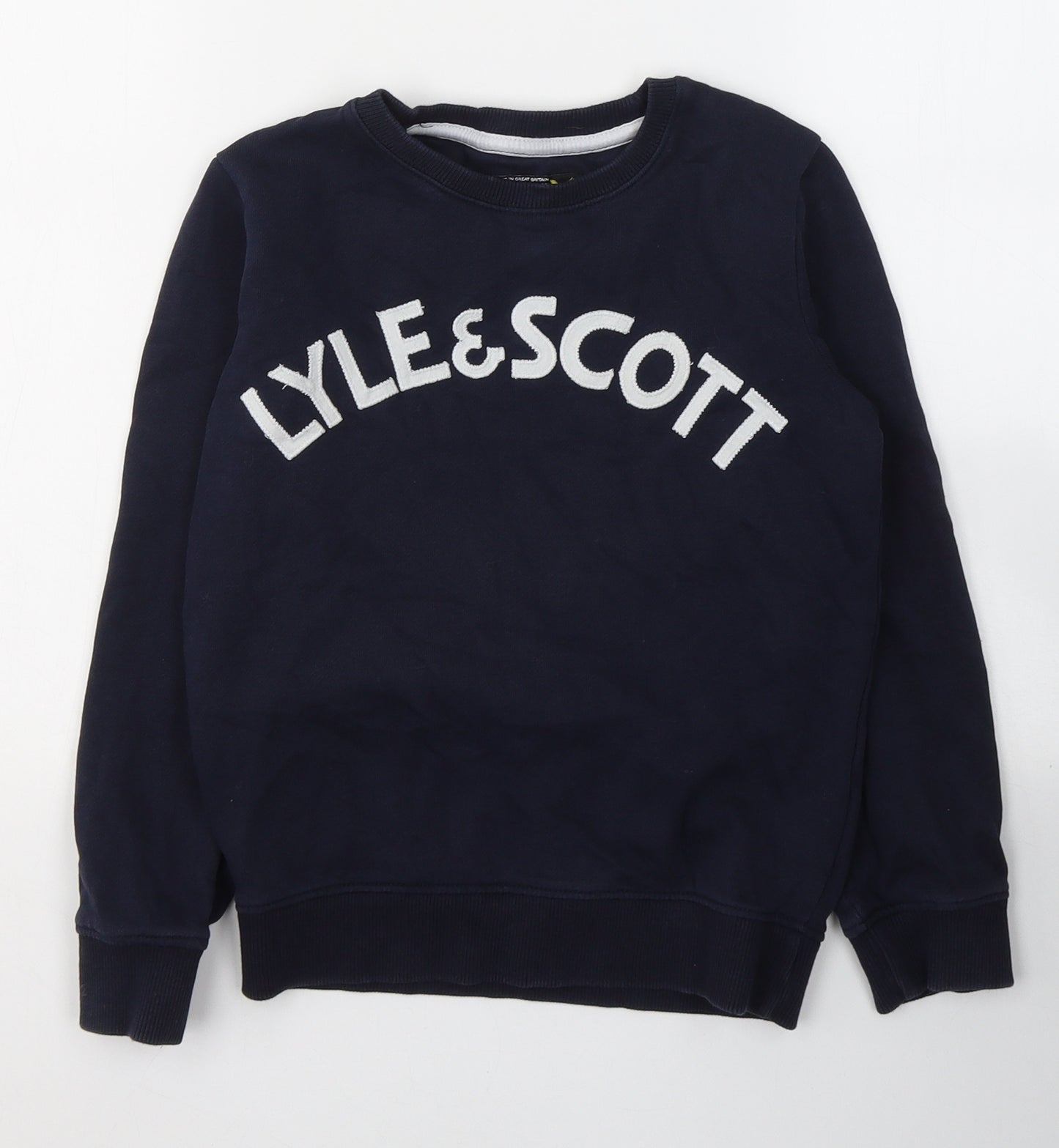 Lyle & Scott Boys Blue  Cotton Pullover Sweatshirt Size 8-9 Years  Pullover