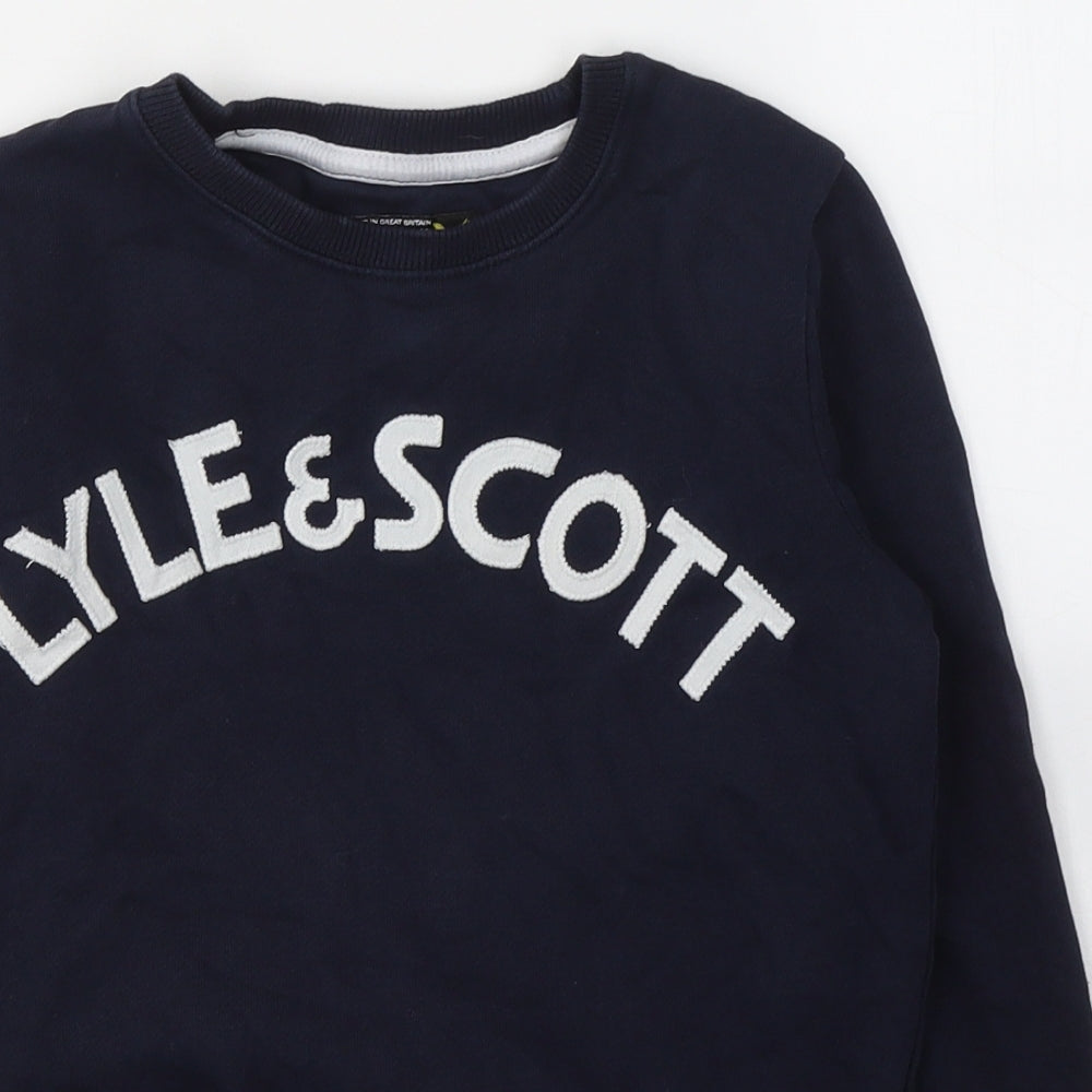 Lyle & Scott Boys Blue  Cotton Pullover Sweatshirt Size 8-9 Years  Pullover