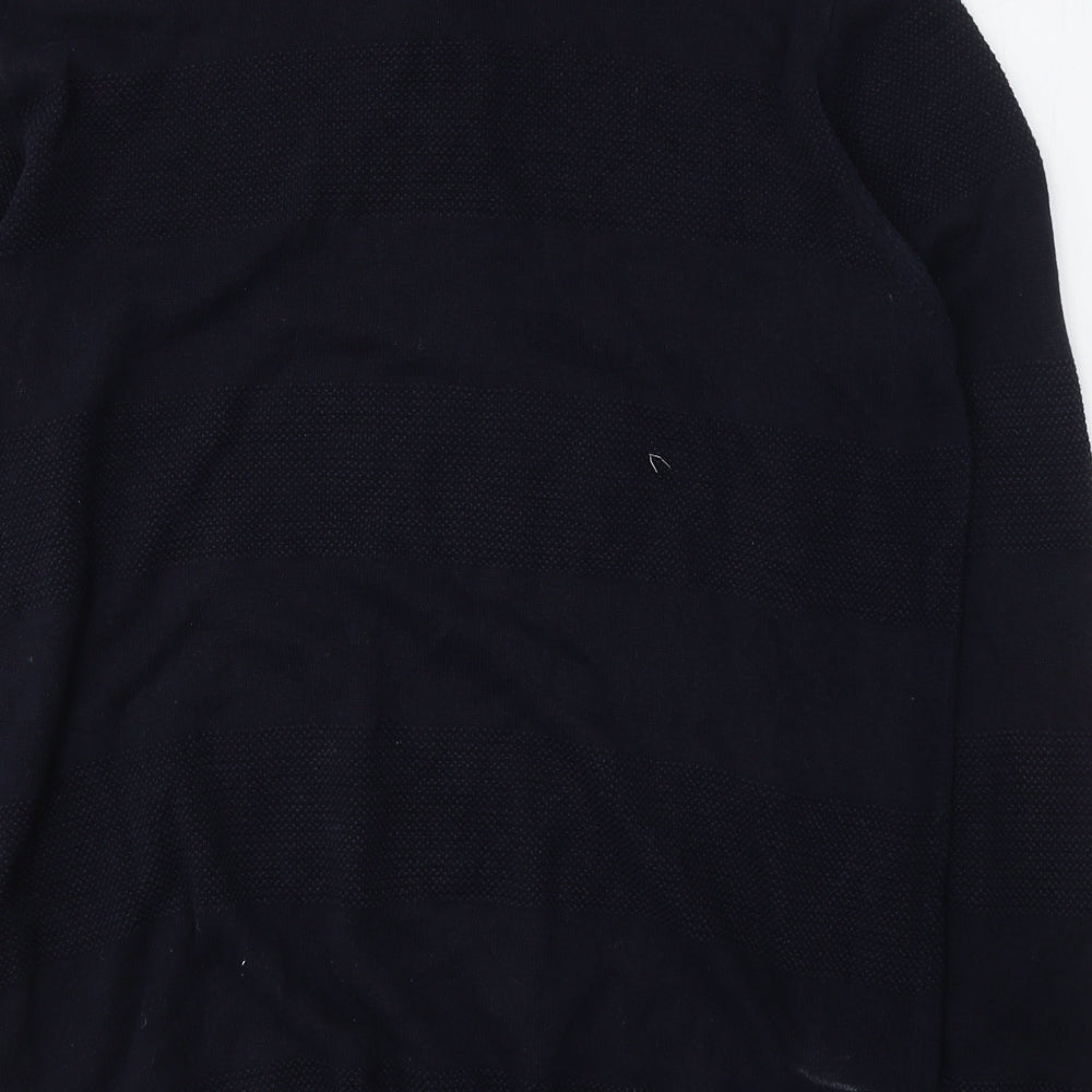 Matalan Mens Blue Collared  Cotton Pullover Jumper Size XL