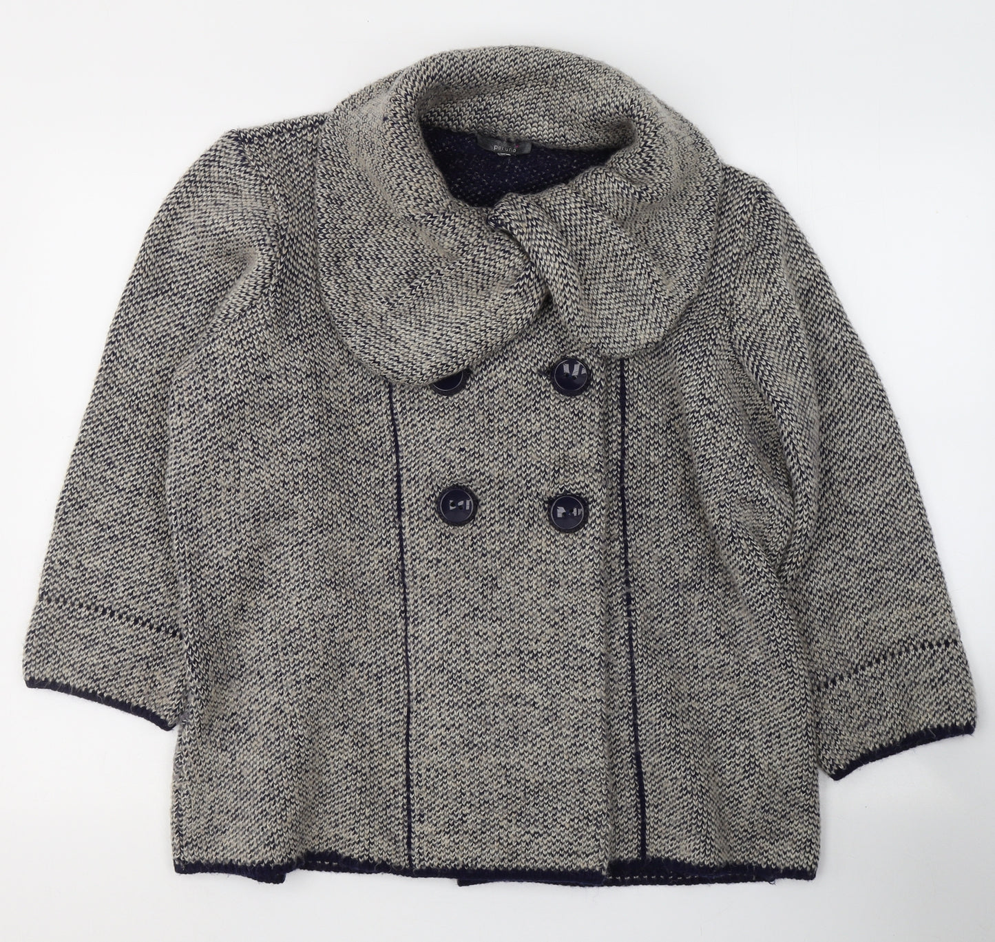 Per Una Womens Grey   Jacket Coat Size 18  Button