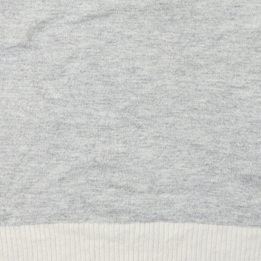 George Womens Grey Round Neck  Acrylic Pullover Jumper Size XL   - Colourblock