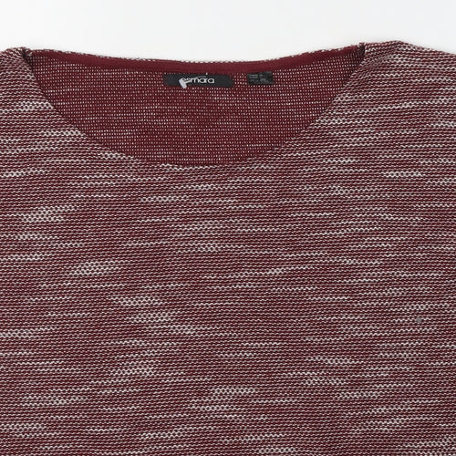 ESMARA Womens Red Round Neck  Polyester Pullover Jumper Size 14