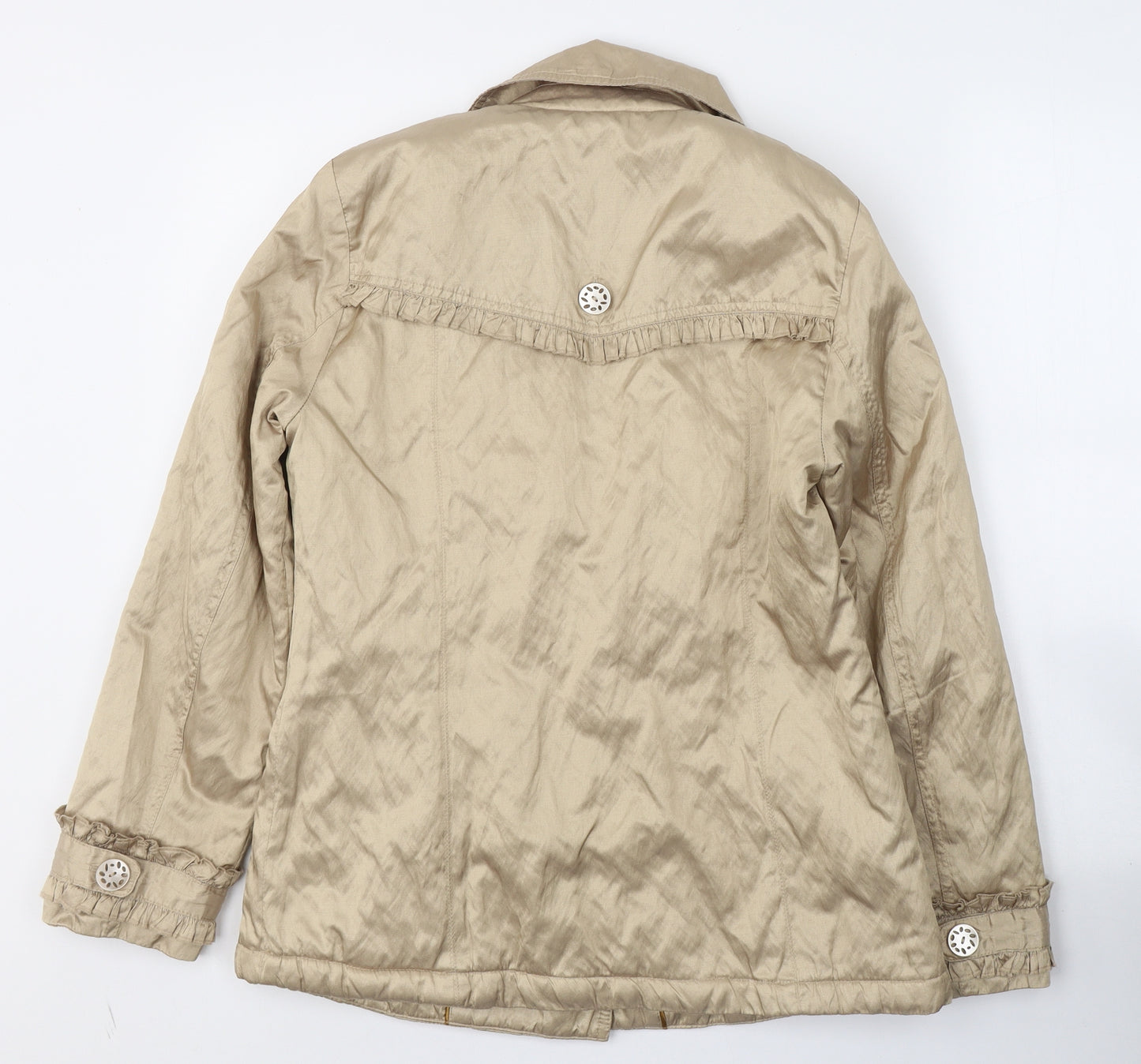 Per Una Womens Beige   Jacket Coat Size S  Button