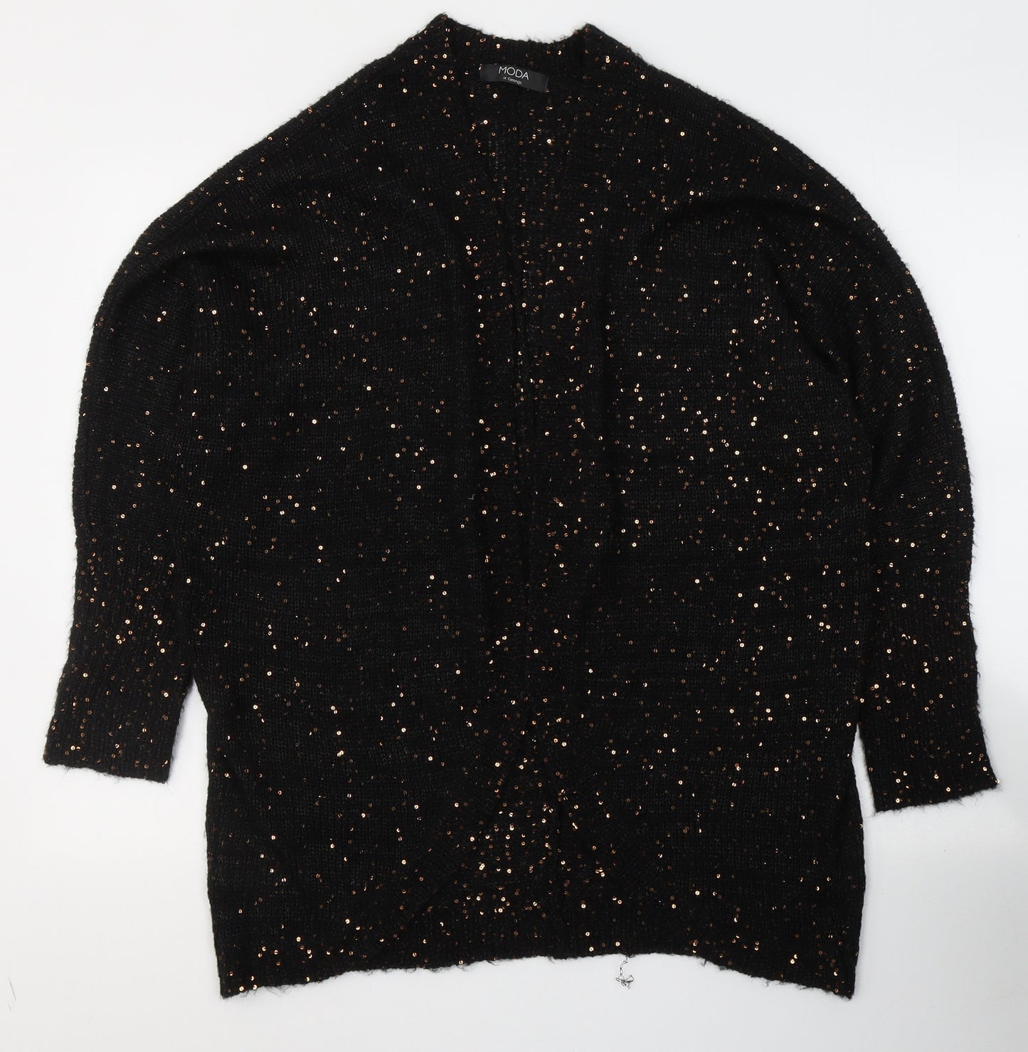 George Womens Black V-Neck  Polyester Cardigan Jumper Size 18