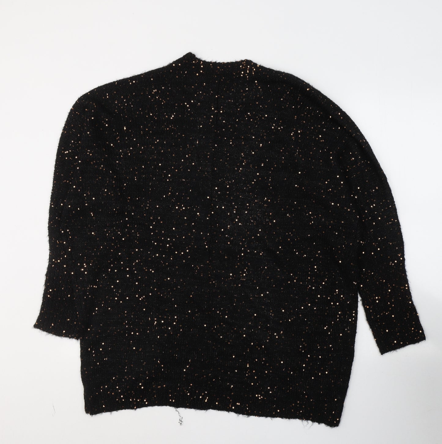 George Womens Black V-Neck  Polyester Cardigan Jumper Size 18