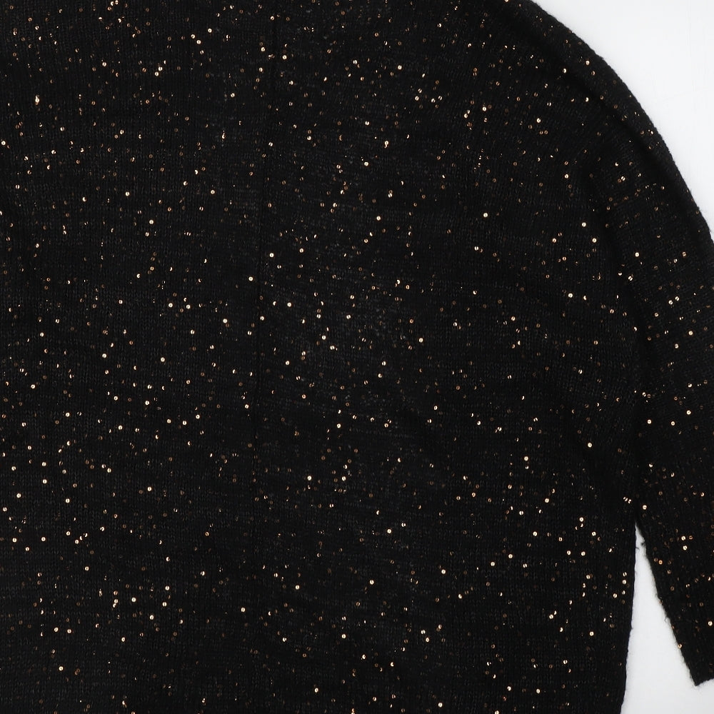 George Womens Black V-Neck  Polyester Cardigan Jumper Size 18