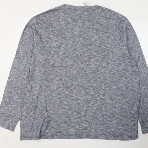 George Mens Blue  Cotton  T-Shirt Size 4XL Round Neck