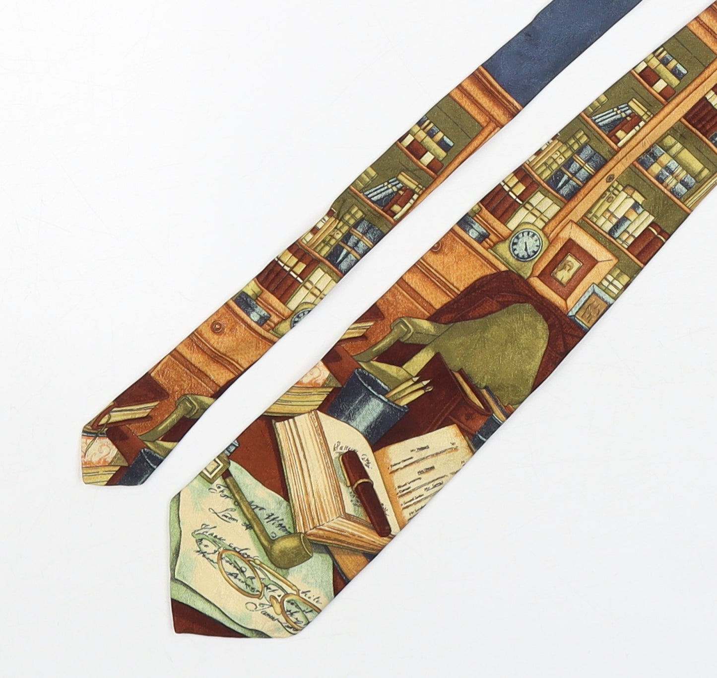 Roberto  Mens Multicoloured Geometric Silk Pointed Tie One Size