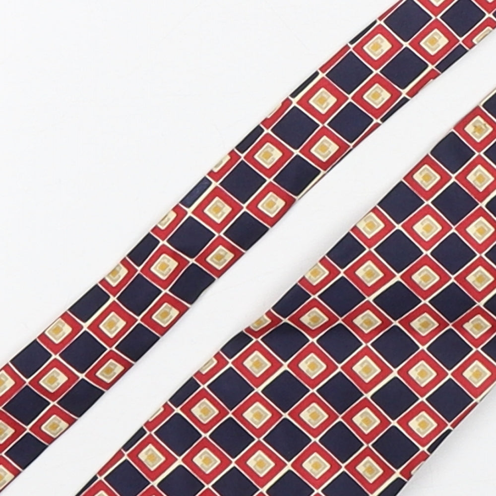 Marks and Spencer Mens Multicoloured Plaids & Checks Silk Pointed Tie One Size