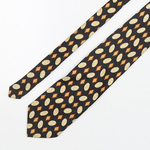 Ciro Citterio Mens Multicoloured Geometric Silk Pointed Tie One Size