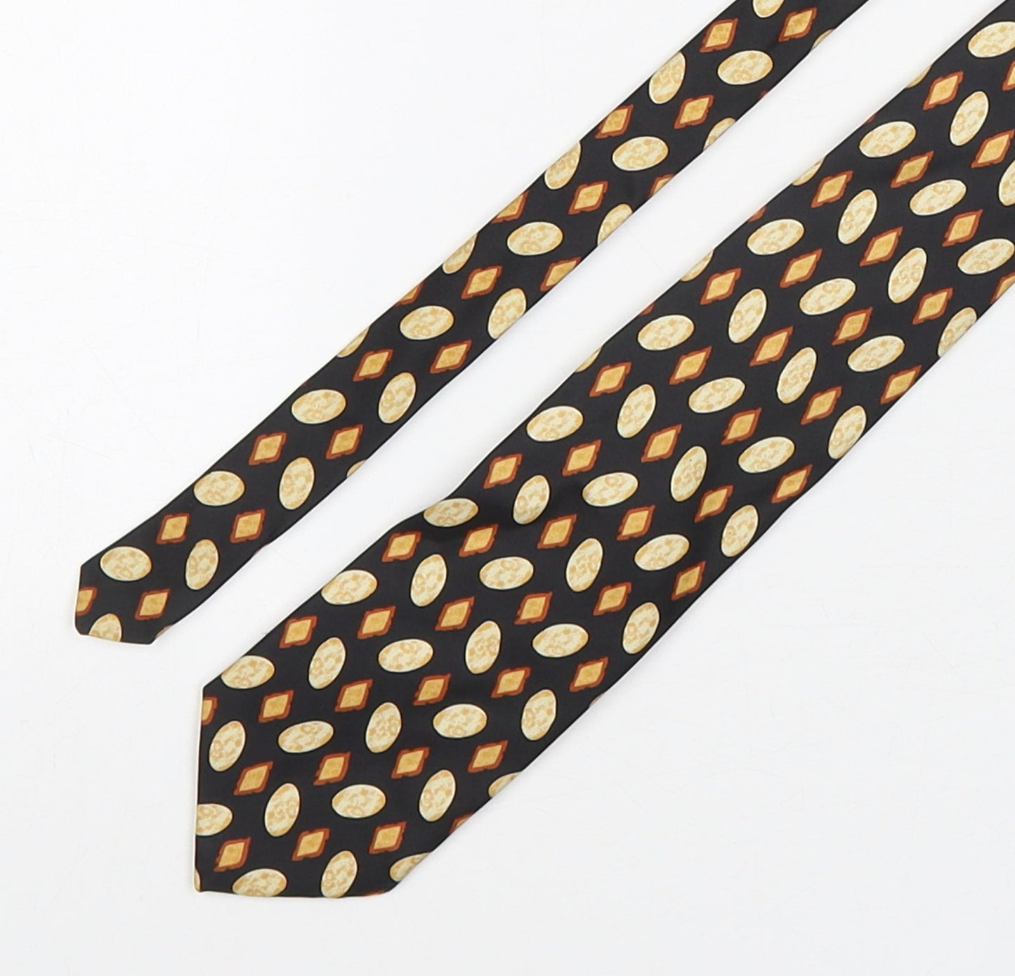 Ciro Citterio Mens Multicoloured Geometric Silk Pointed Tie One Size