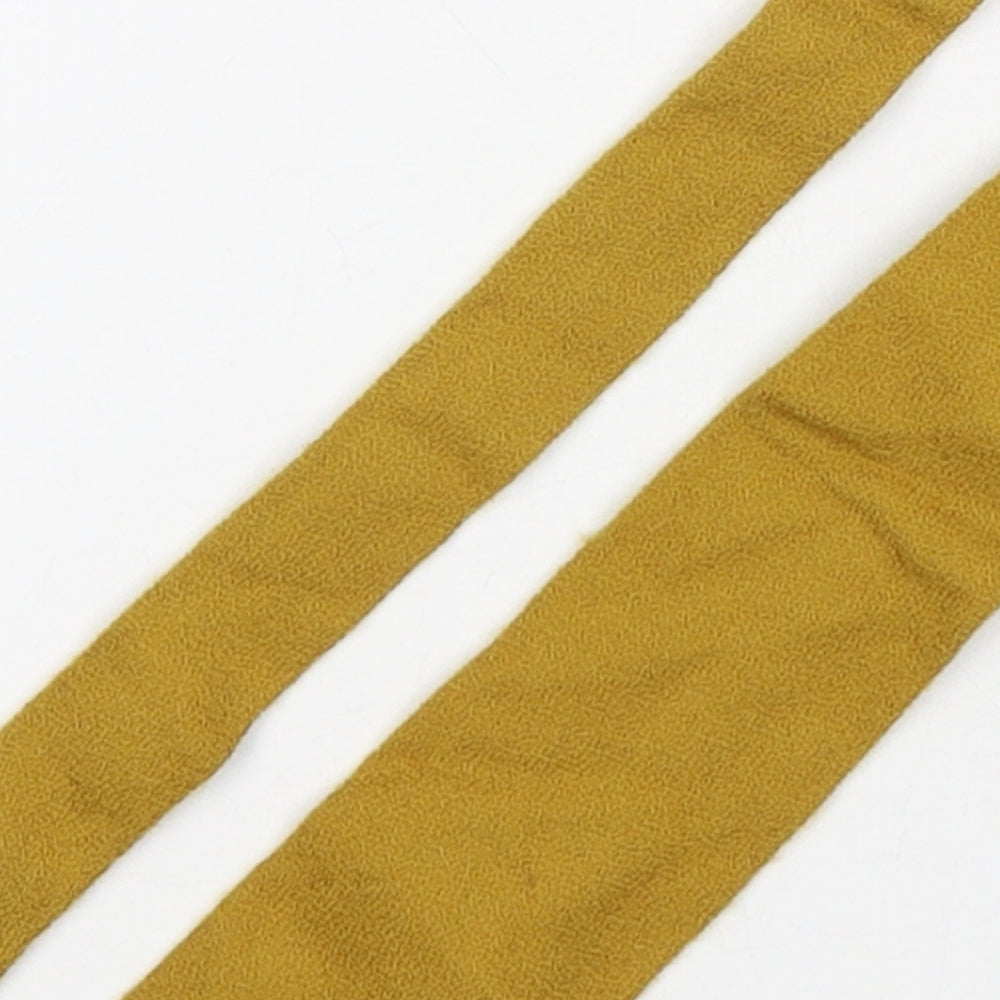 Preworn Mens Yellow  Wool Pointed Tie One Size