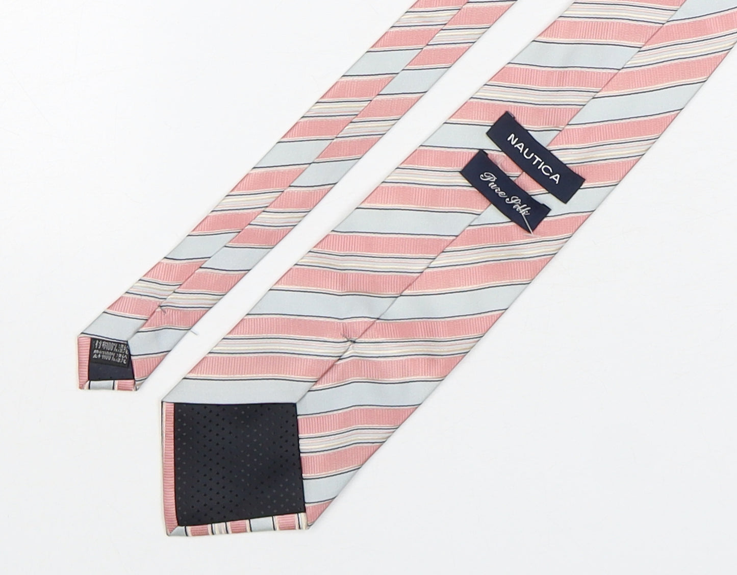 Nautica Mens Multicoloured Striped Silk Pointed Tie One Size