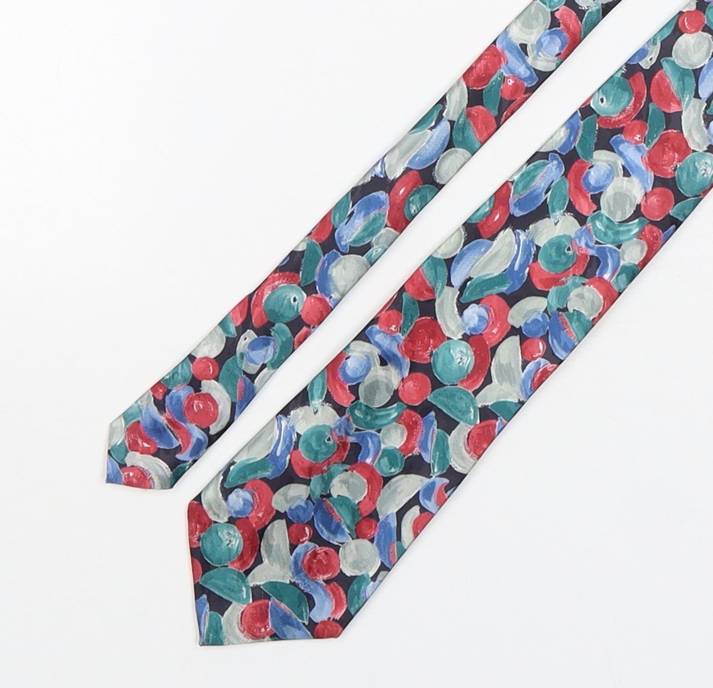 Fosters Mens Multicoloured Geometric Polyester Pointed Tie One Size