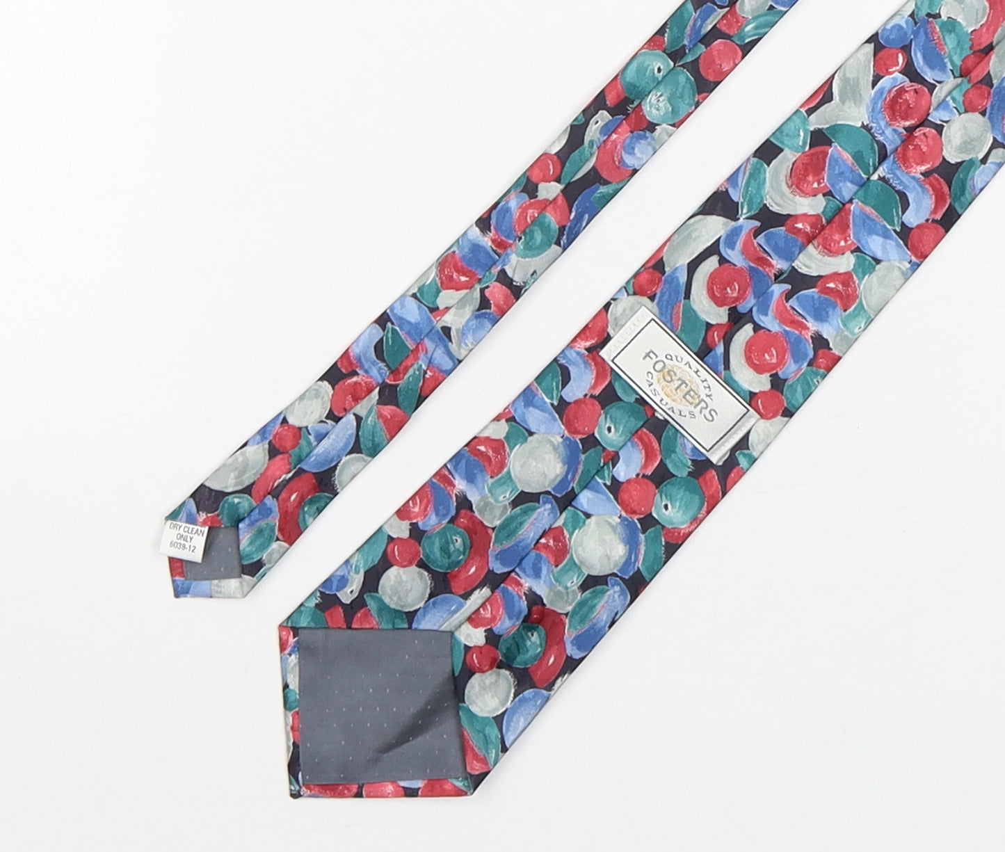Fosters Mens Multicoloured Geometric Polyester Pointed Tie One Size