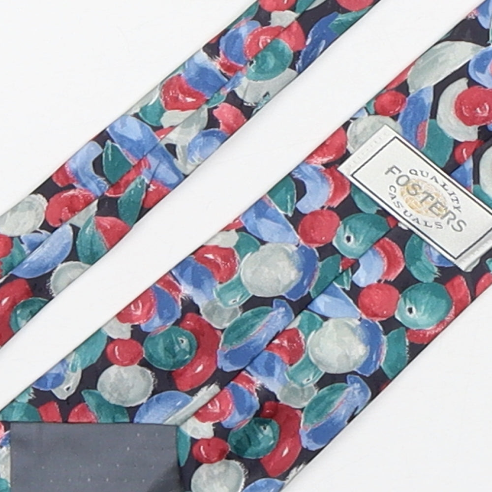Fosters Mens Multicoloured Geometric Polyester Pointed Tie One Size