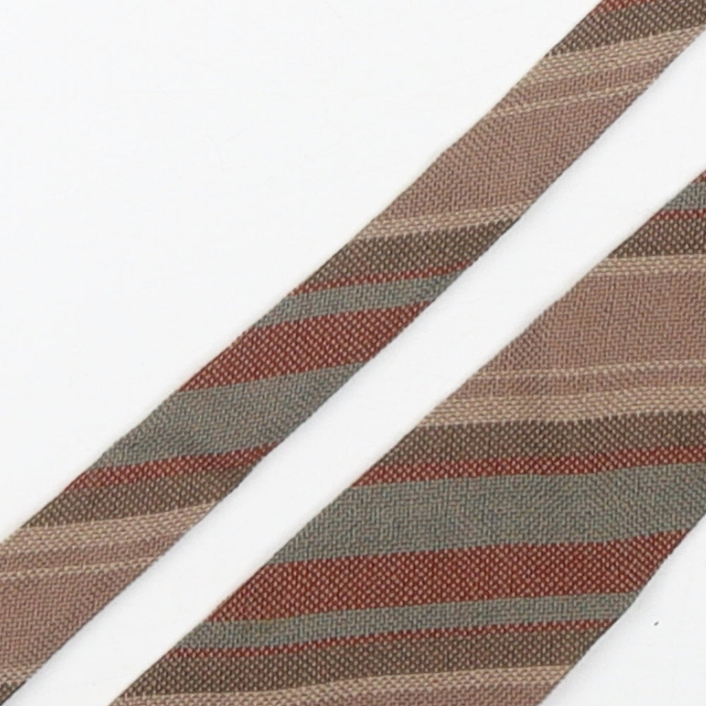 Vardoc Mens Multicoloured Striped Wool Pointed Tie One Size