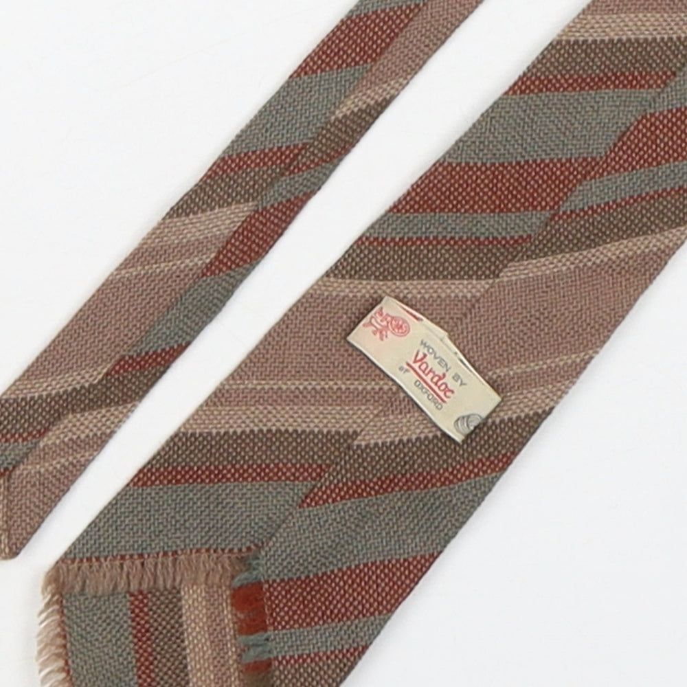 Vardoc Mens Multicoloured Striped Wool Pointed Tie One Size