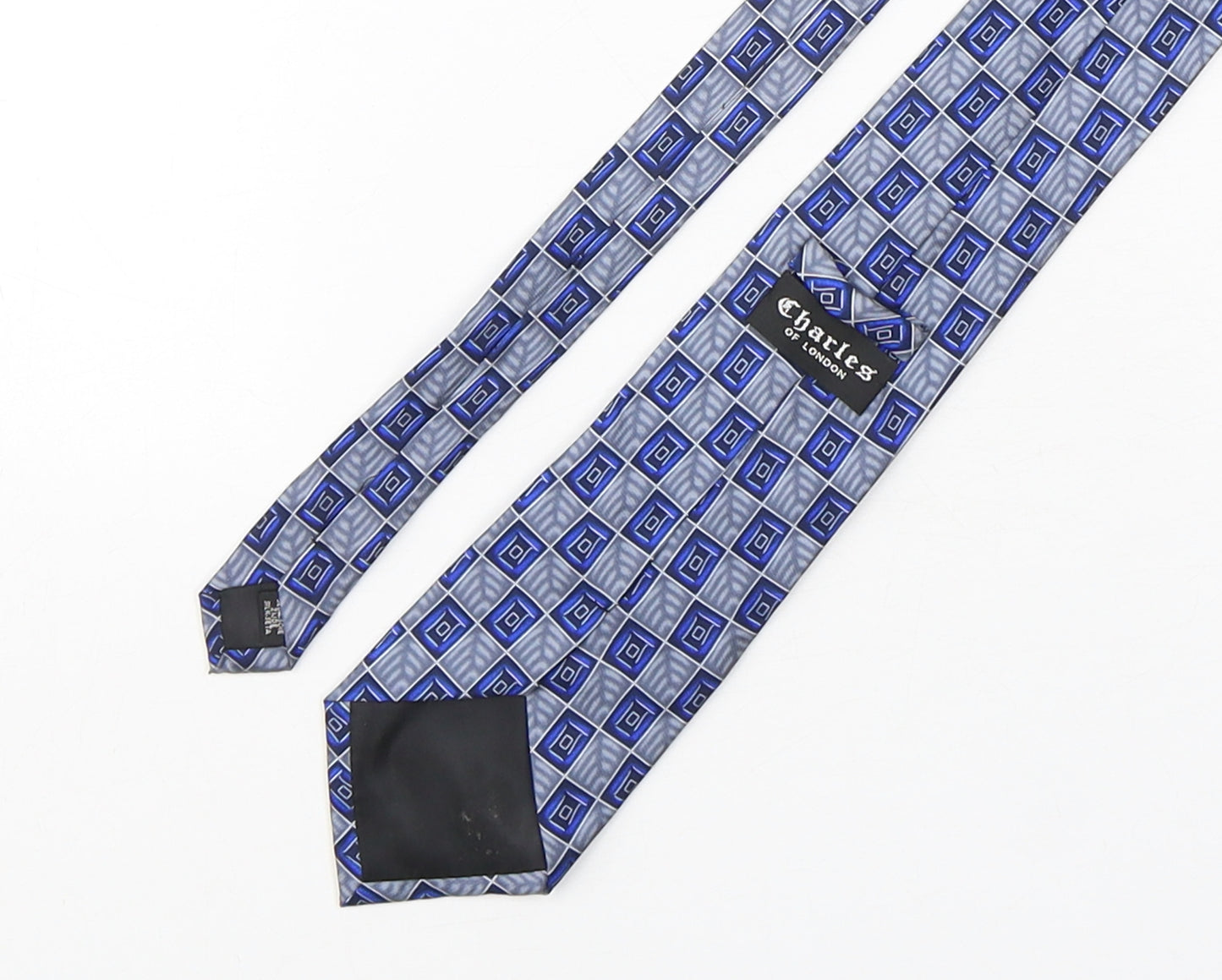 Charles  Mens Multicoloured Plaids & Checks Silk Pointed Tie One Size