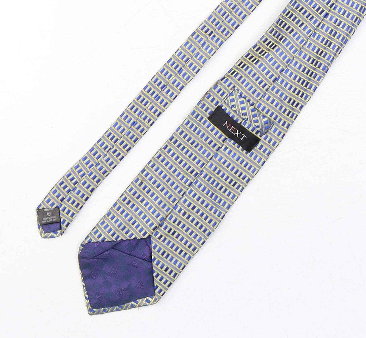 NEXT Mens Multicoloured Geometric Silk Pointed Tie One Size