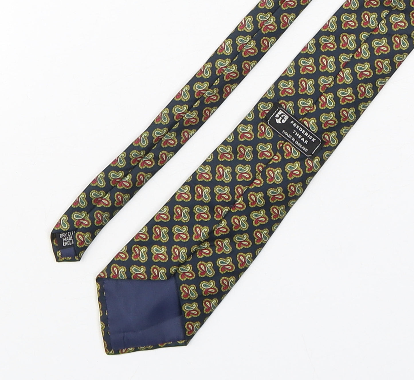 Frederick Theak Mens Multicoloured Paisley Silk Pointed Tie One Size