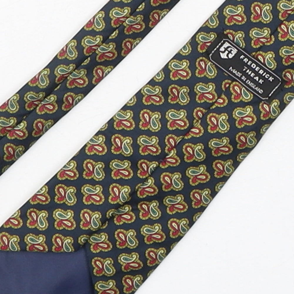 Frederick Theak Mens Multicoloured Paisley Silk Pointed Tie One Size