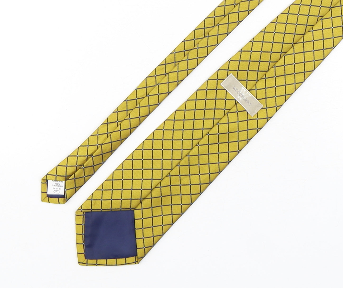 Woolworths Mens Multicoloured Plaids & Checks Polyester Pointed Tie One Size