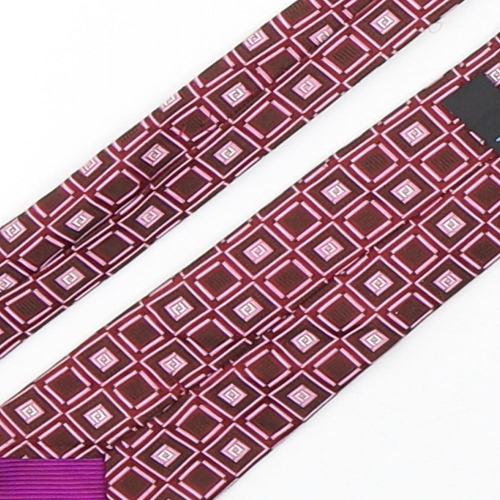 Peter Werth  Mens Multicoloured Geometric Silk Pointed Tie One Size