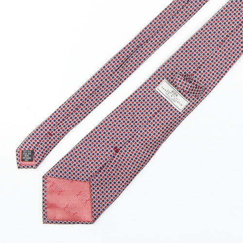 Hawes & Curtis Mens Multicoloured Geometric Silk Pointed Tie One Size