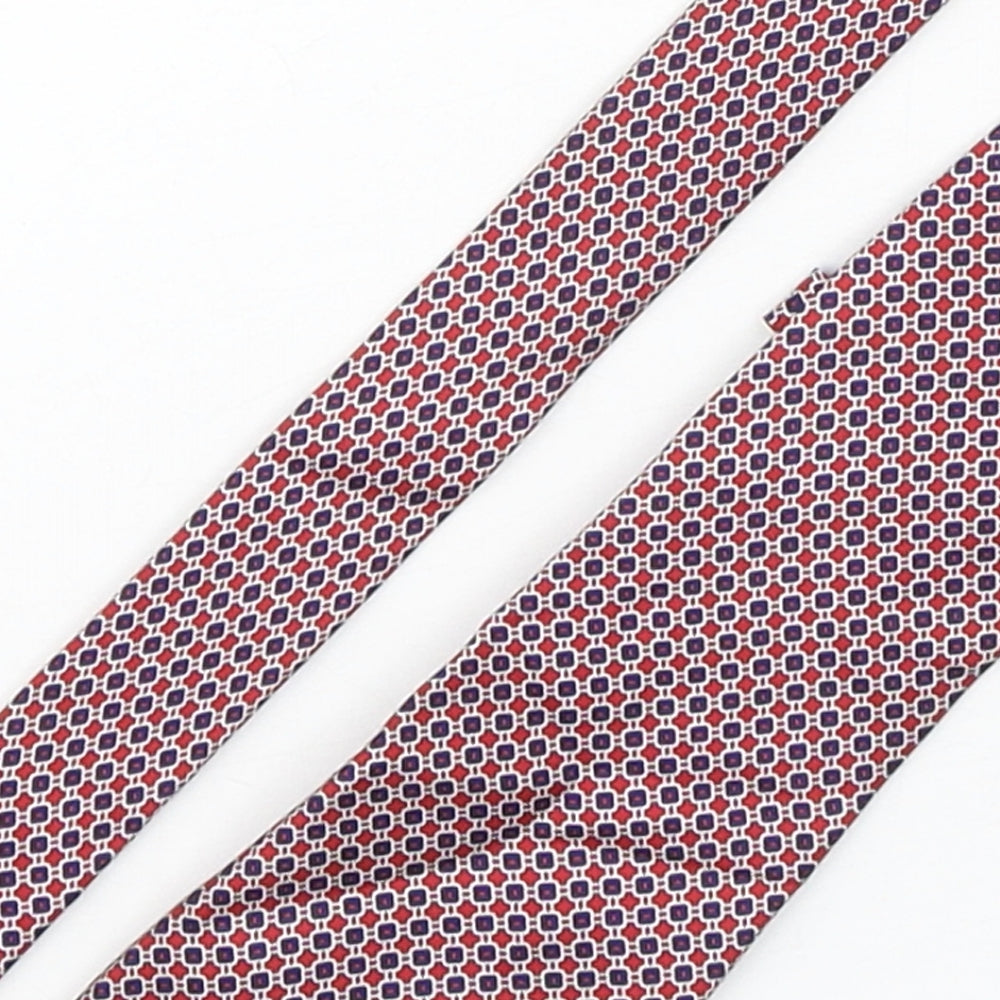 Hawes & Curtis Mens Multicoloured Geometric Silk Pointed Tie One Size