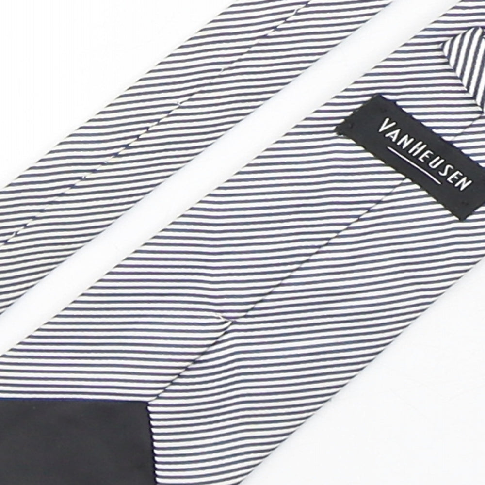 Van Heusen  Mens Multicoloured Striped Silk Pointed Tie One Size