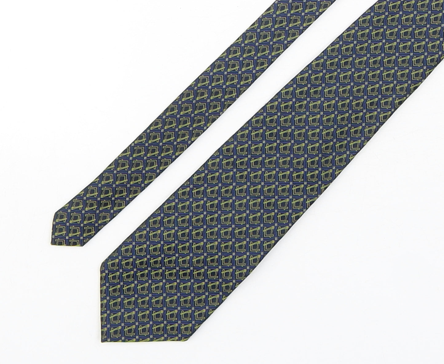 Toye, Kenning & Spencer  Mens Multicoloured Geometric Polyester Pointed Tie One Size