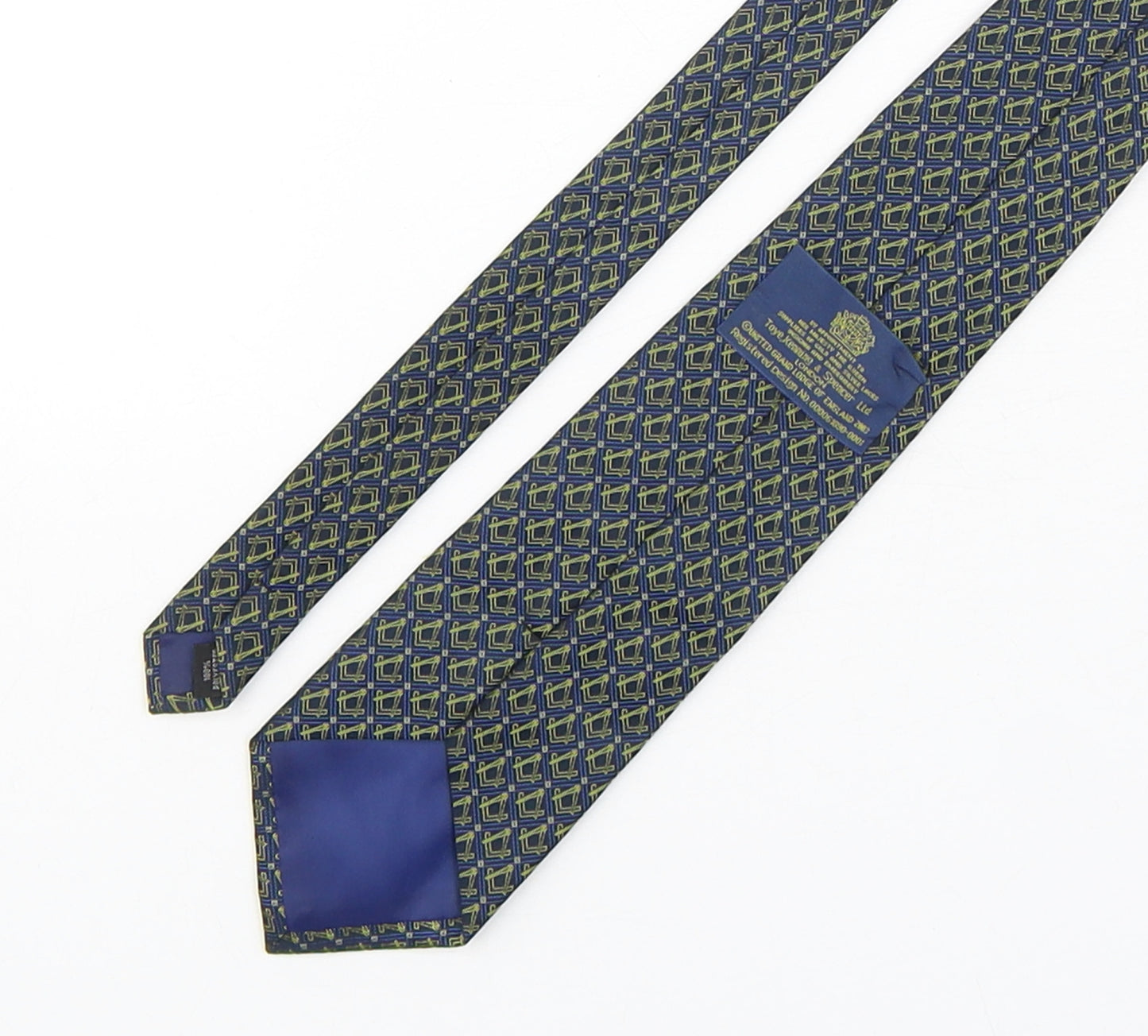 Toye, Kenning & Spencer  Mens Multicoloured Geometric Polyester Pointed Tie One Size