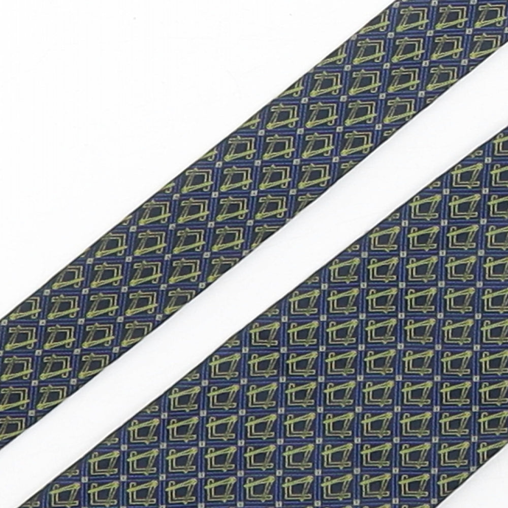 Toye, Kenning & Spencer  Mens Multicoloured Geometric Polyester Pointed Tie One Size