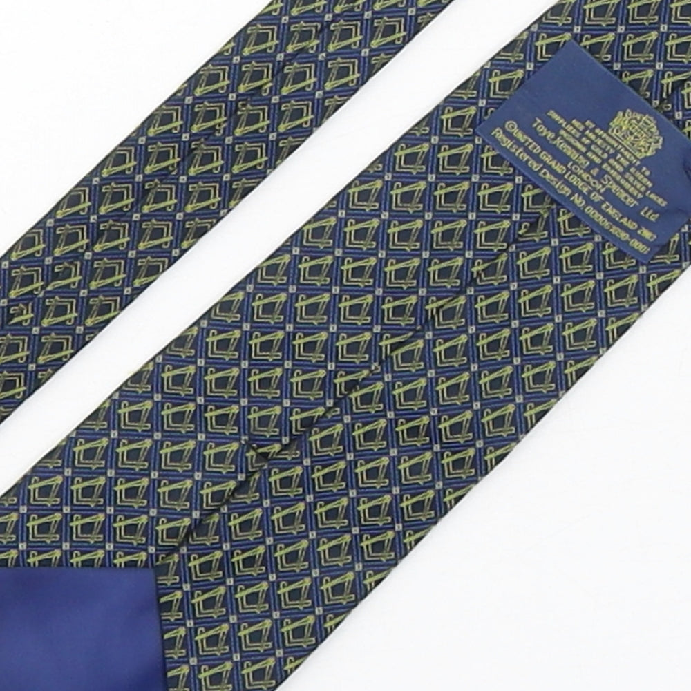 Toye, Kenning & Spencer  Mens Multicoloured Geometric Polyester Pointed Tie One Size