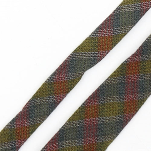 PreWorn  Mens Multicoloured Plaids & Checks Wool Pointed Tie One Size