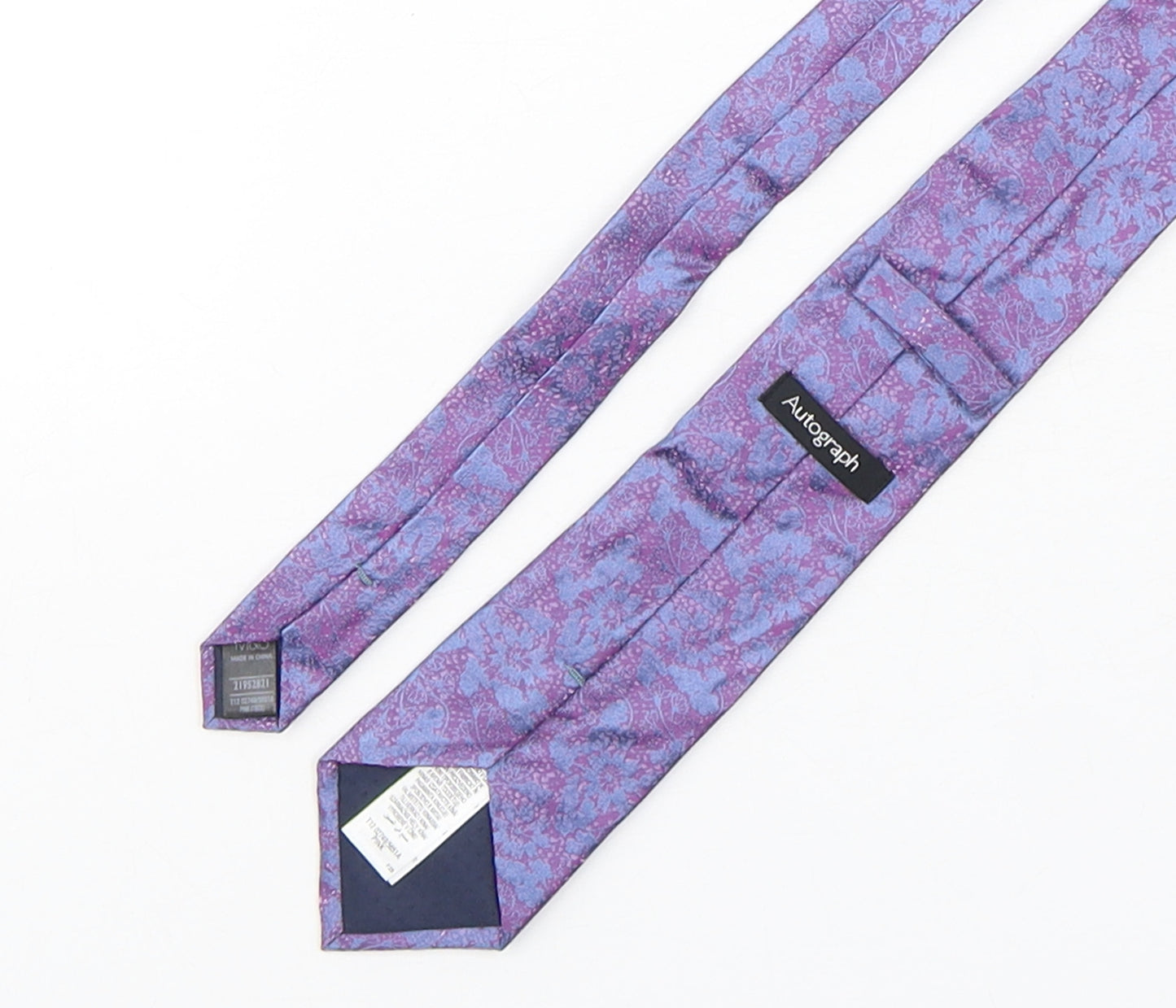 Autograph Mens Multicoloured Floral Silk Pointed Tie One Size