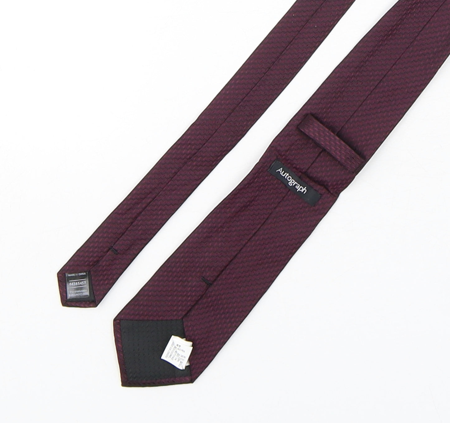 Autograph Mens Purple Grenadine Silk Pointed Tie One Size