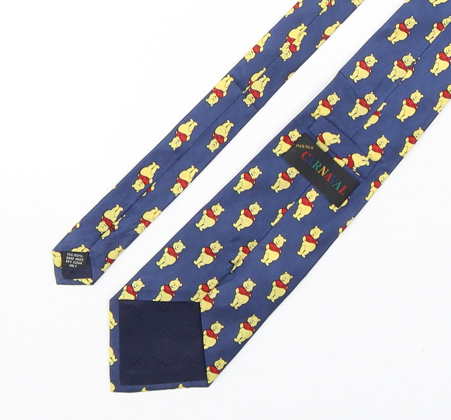 Carnaval Mens Multicoloured Geometric Silk Pointed Tie One Size - Winnie the Pooh