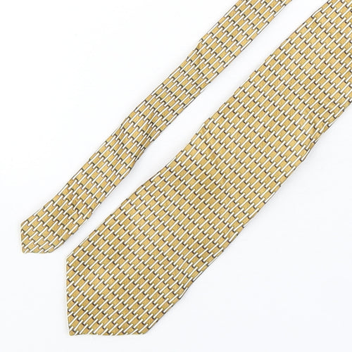 Umberto Bossi Mens Multicoloured Geometric Silk Pointed Tie One Size