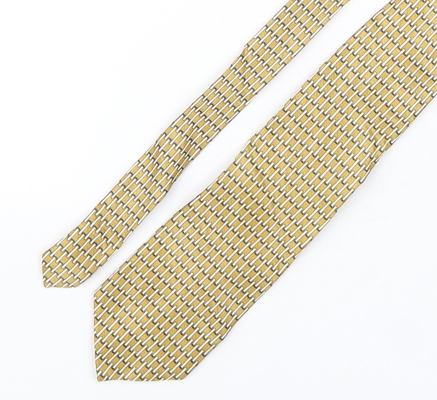 Umberto Bossi Mens Multicoloured Geometric Silk Pointed Tie One Size