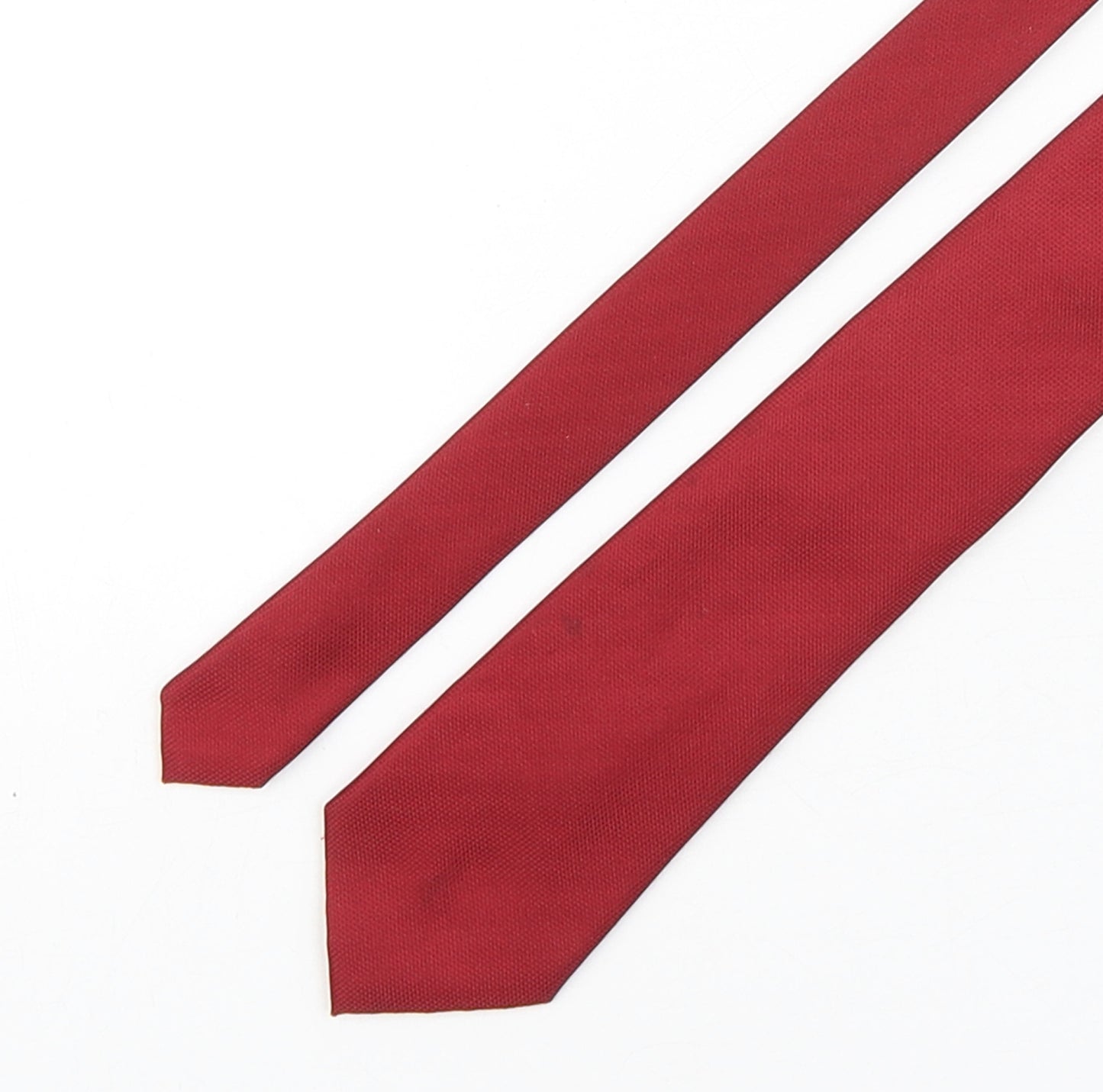 Marks and Spencer Mens Red  Polyester Pointed Tie One Size