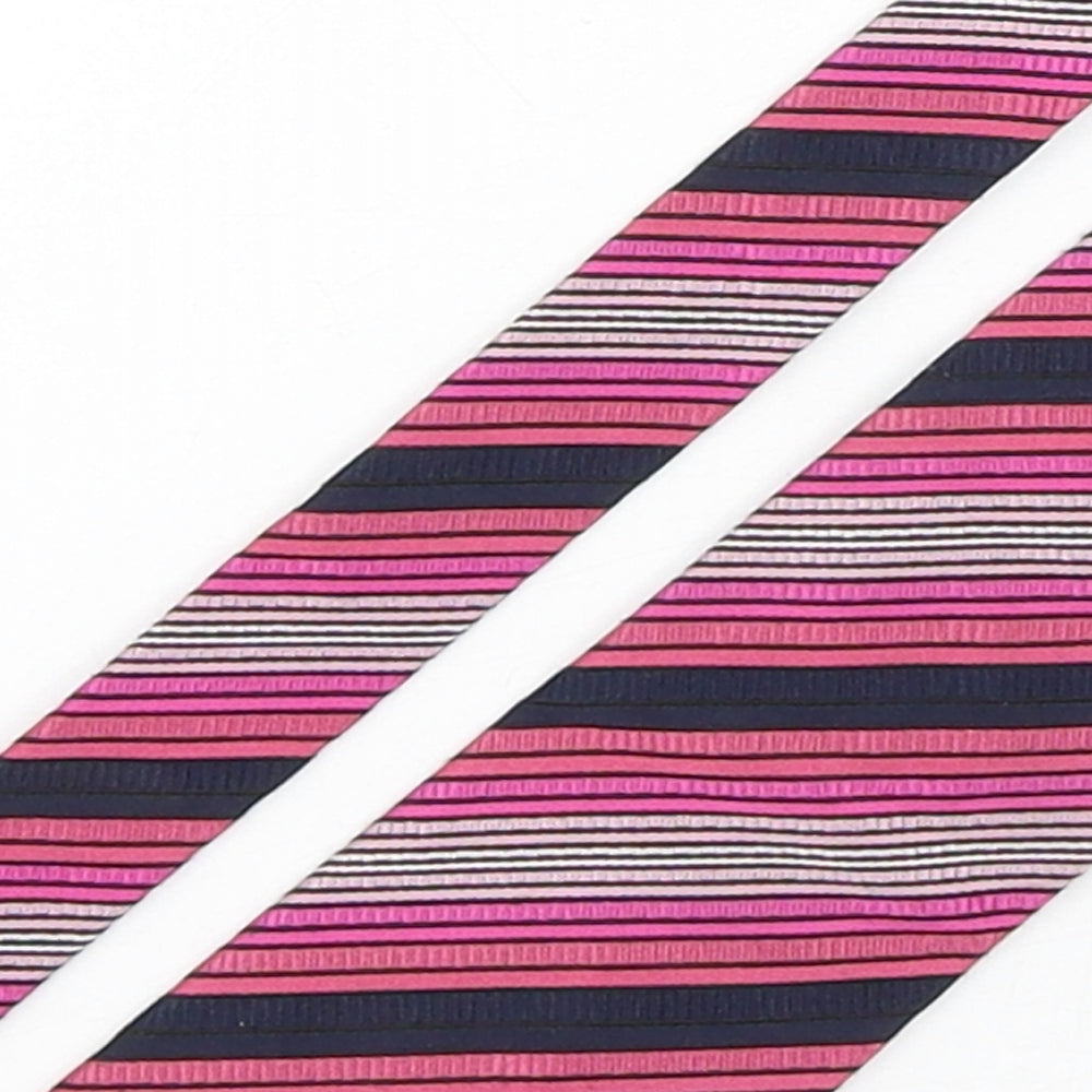 Daniel Hechter Mens Multicoloured Striped Silk Pointed Tie One Size