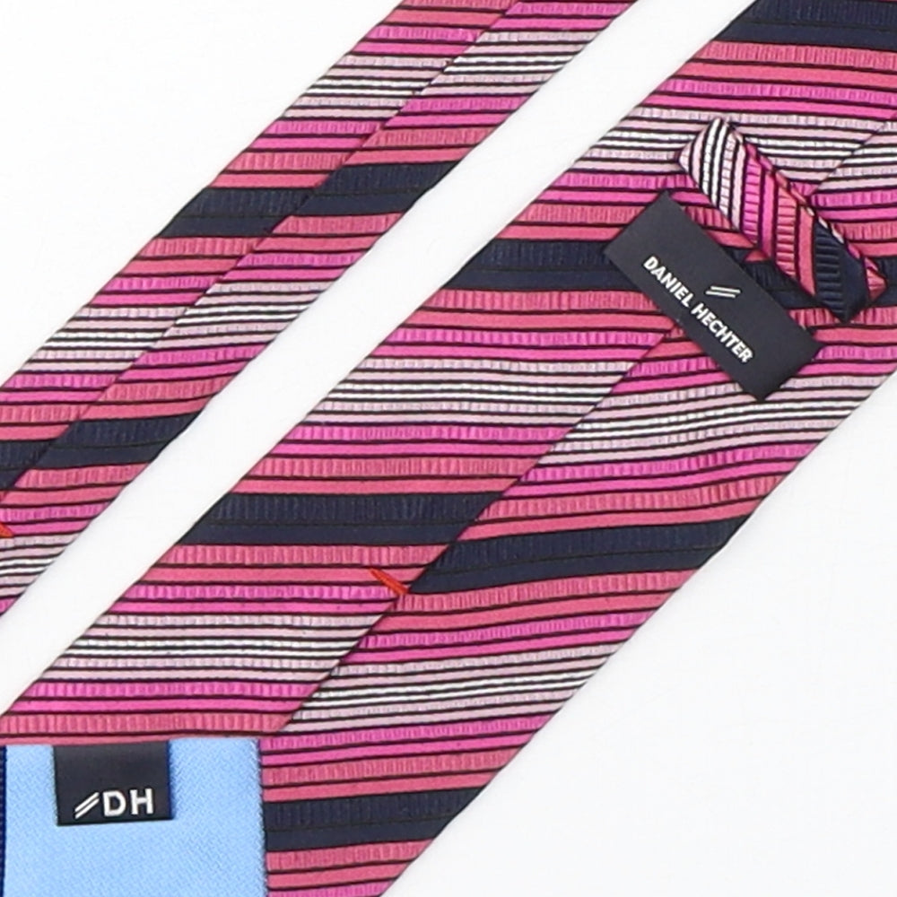 Daniel Hechter Mens Multicoloured Striped Silk Pointed Tie One Size