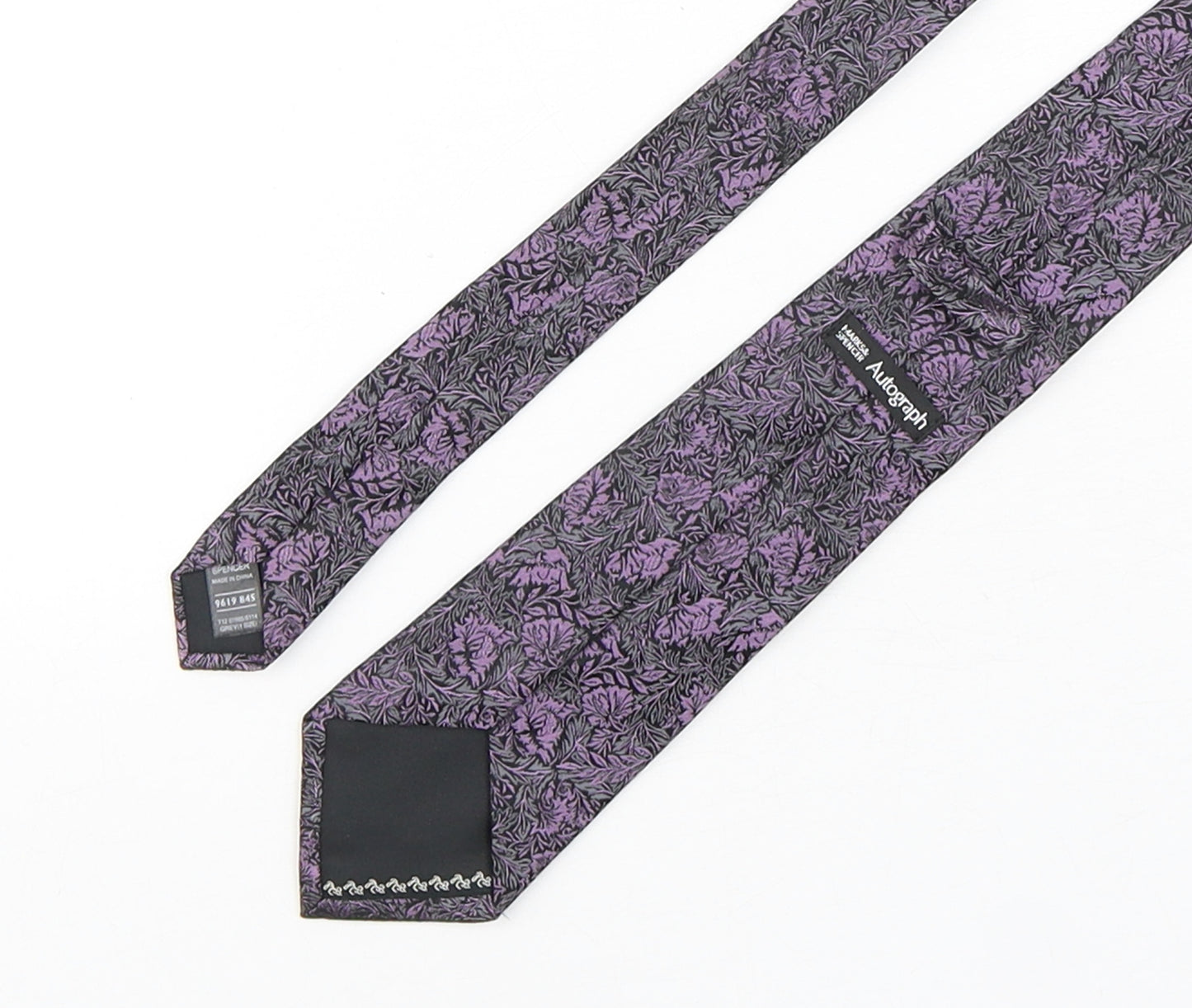 Autograph Mens Multicoloured Floral Silk Pointed Tie One Size