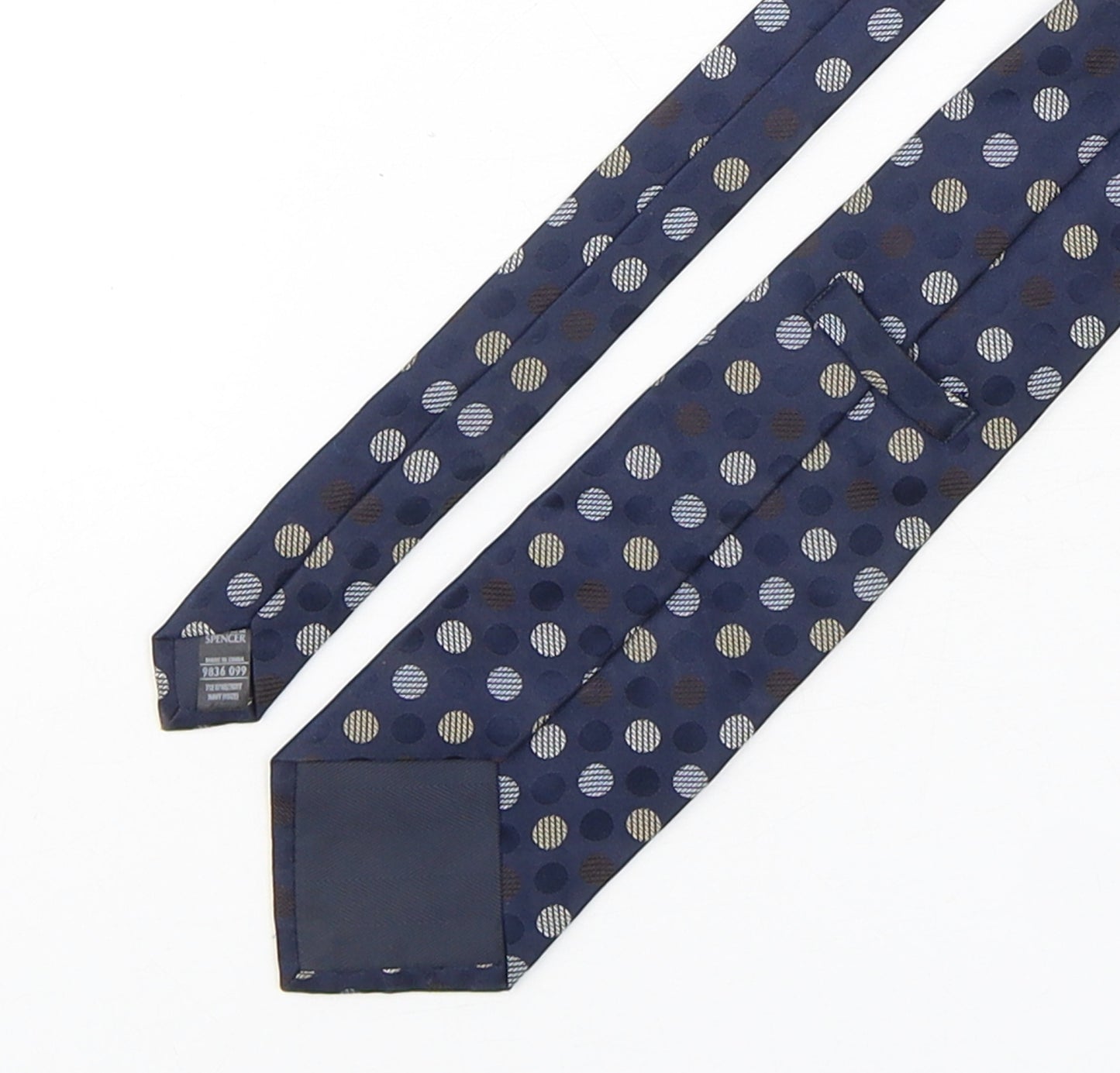 Marks and Spencer Mens Multicoloured Polka Dot Silk Pointed Tie One Size