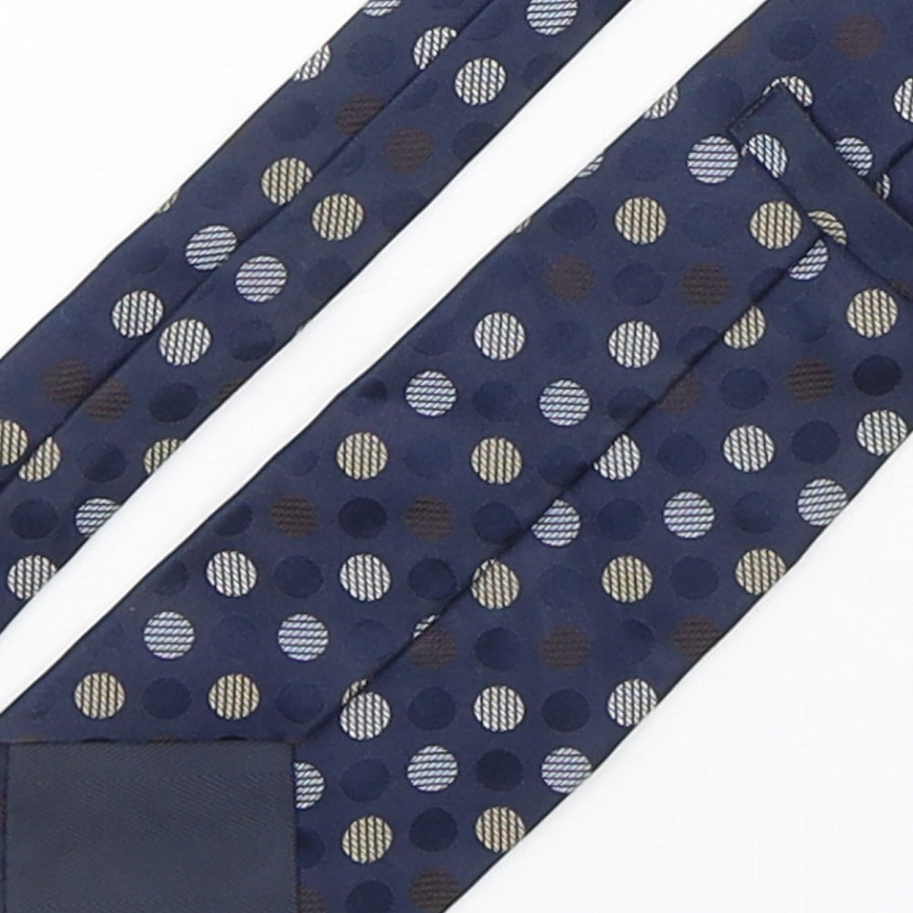 Marks and Spencer Mens Multicoloured Polka Dot Silk Pointed Tie One Size