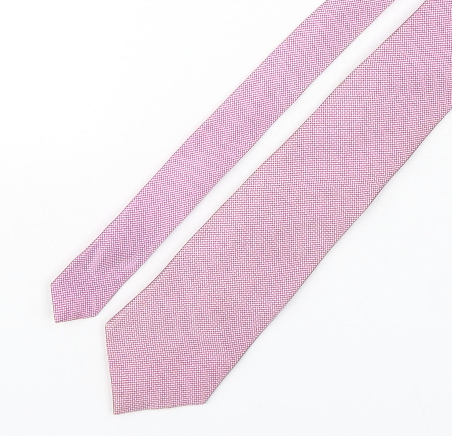 Marks and Spencer Mens Pink Plaids & Checks Silk Pointed Tie One Size