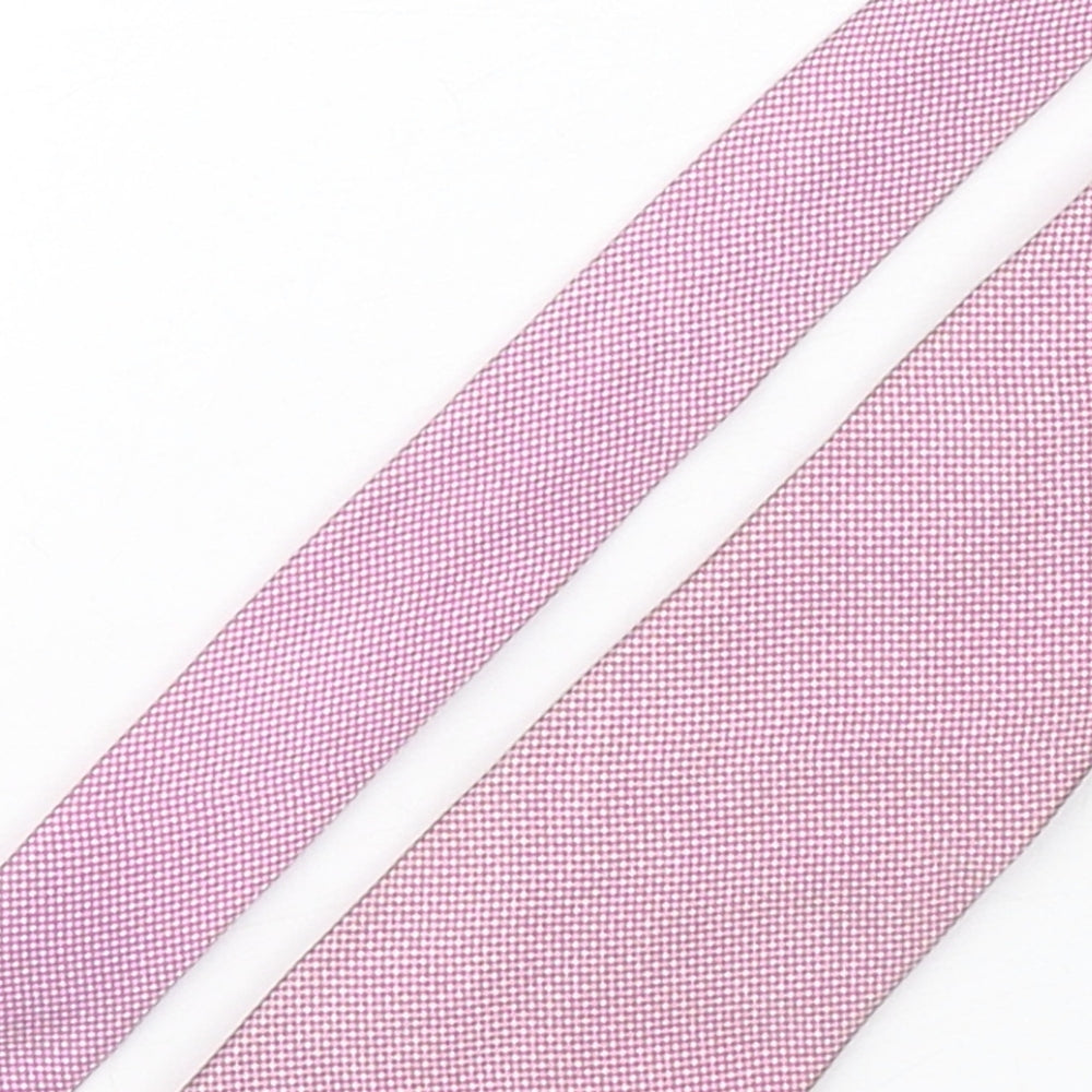Marks and Spencer Mens Pink Plaids & Checks Silk Pointed Tie One Size