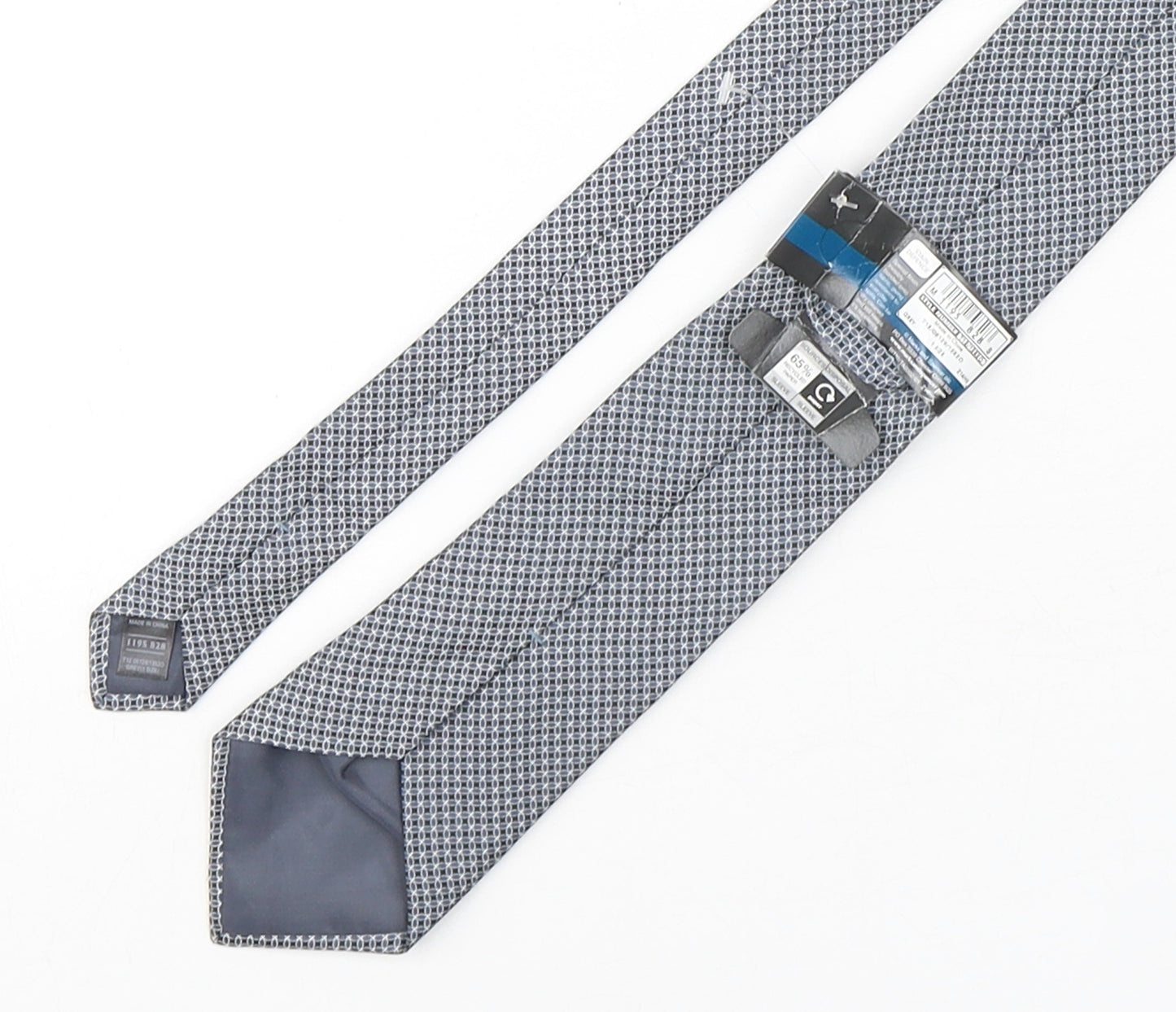 Marks and Spencer Mens Multicoloured Geometric Silk Pointed Tie One Size